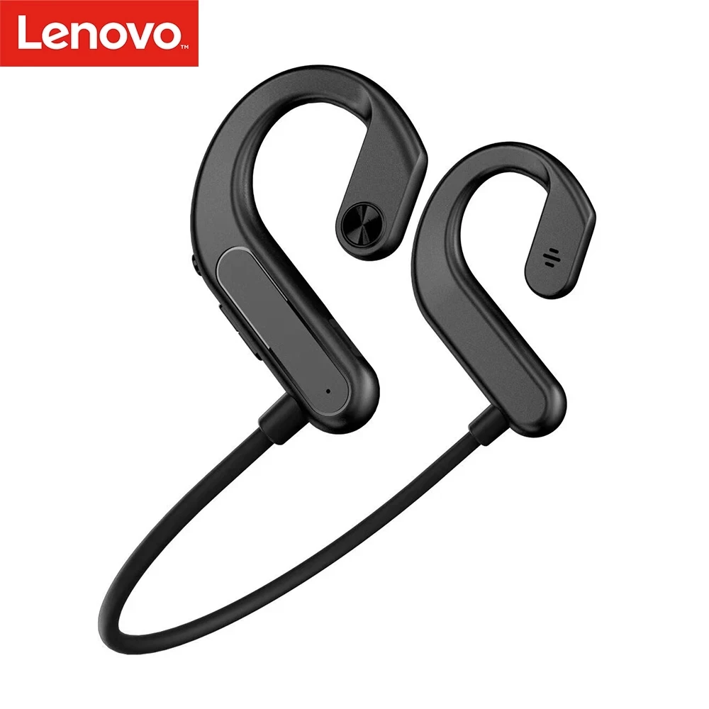 

100% Genuine Lenovo Bone Conduction X3 Earhook Sports IPX5 Waterproof Earphone Earbuds Headphone Wireless, Black