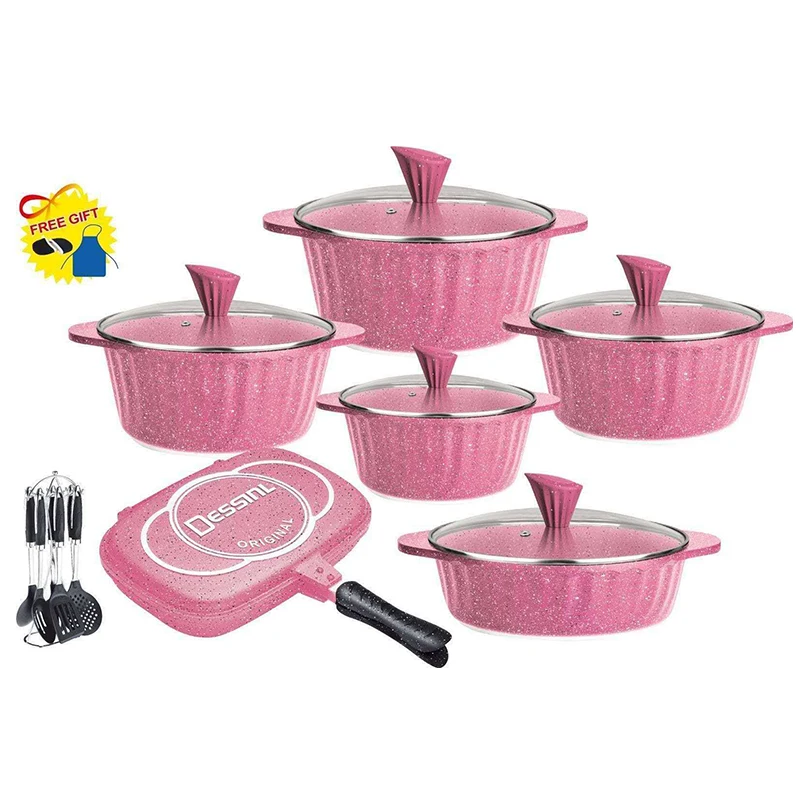 

Dessini 21pcs cookware set Maifanite non-stick pan, As shown