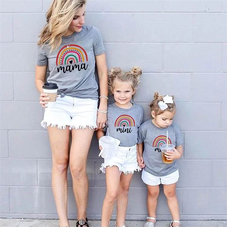 

summer family matching short mommy and me outfits shorts look clothes fashion t shirt daughter outfits, Picture