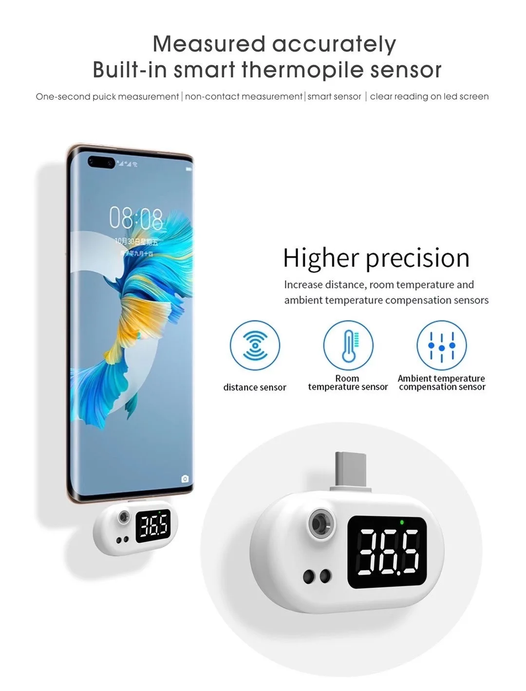 Body temperature measuring thermal scanner, accurate hand temperature measurement