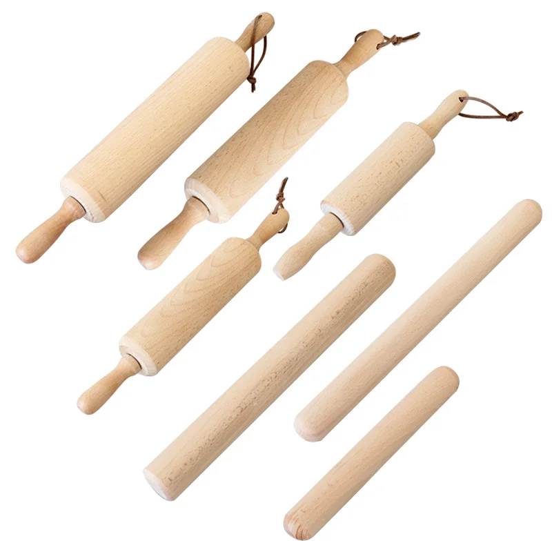 

Wholesale Eco-frendly custom engraved wooden rolling pin dough cake mini rolling pin & embossed rolling pin wooden, Original wood color