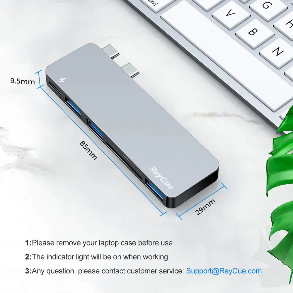 
Raycue 6 in 1 USB HUB for Macbook Air/Pro 