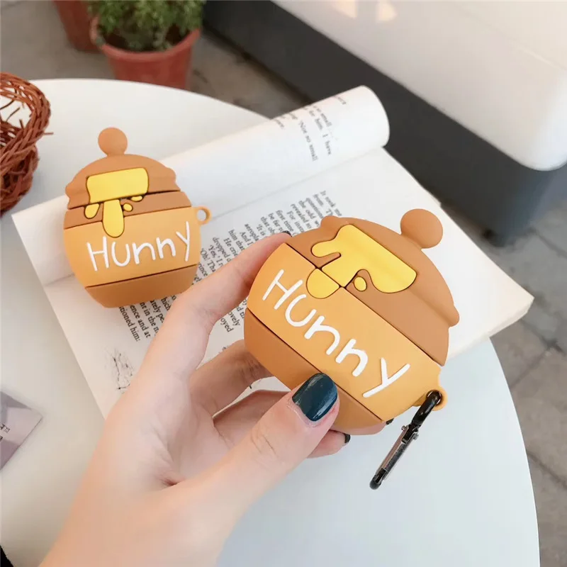 

3D Cute Honey Hunny Can Bottle For AirPods Cover For Apple Airpods Pro Cases