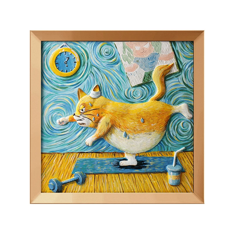 

Relife Christmas Gift Box Original Van Gogh Gift DIY Handmade Painting Cartoon Pictures Decor Diy Art Drawing, Diy color