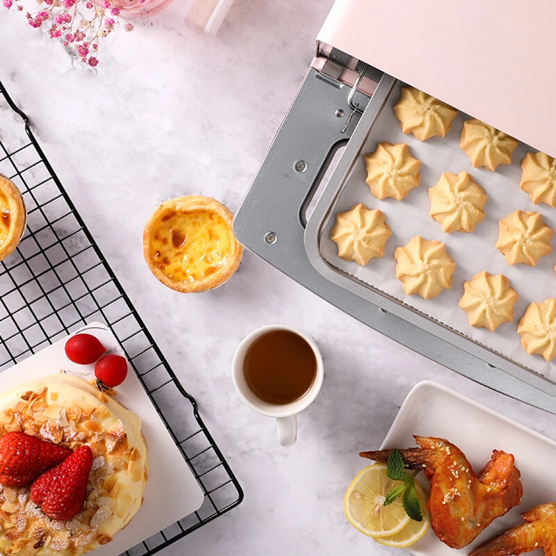 
Oven household multi-function mini fashion mini oven small oven 12 liters DL-3706 cherry blossom powder 