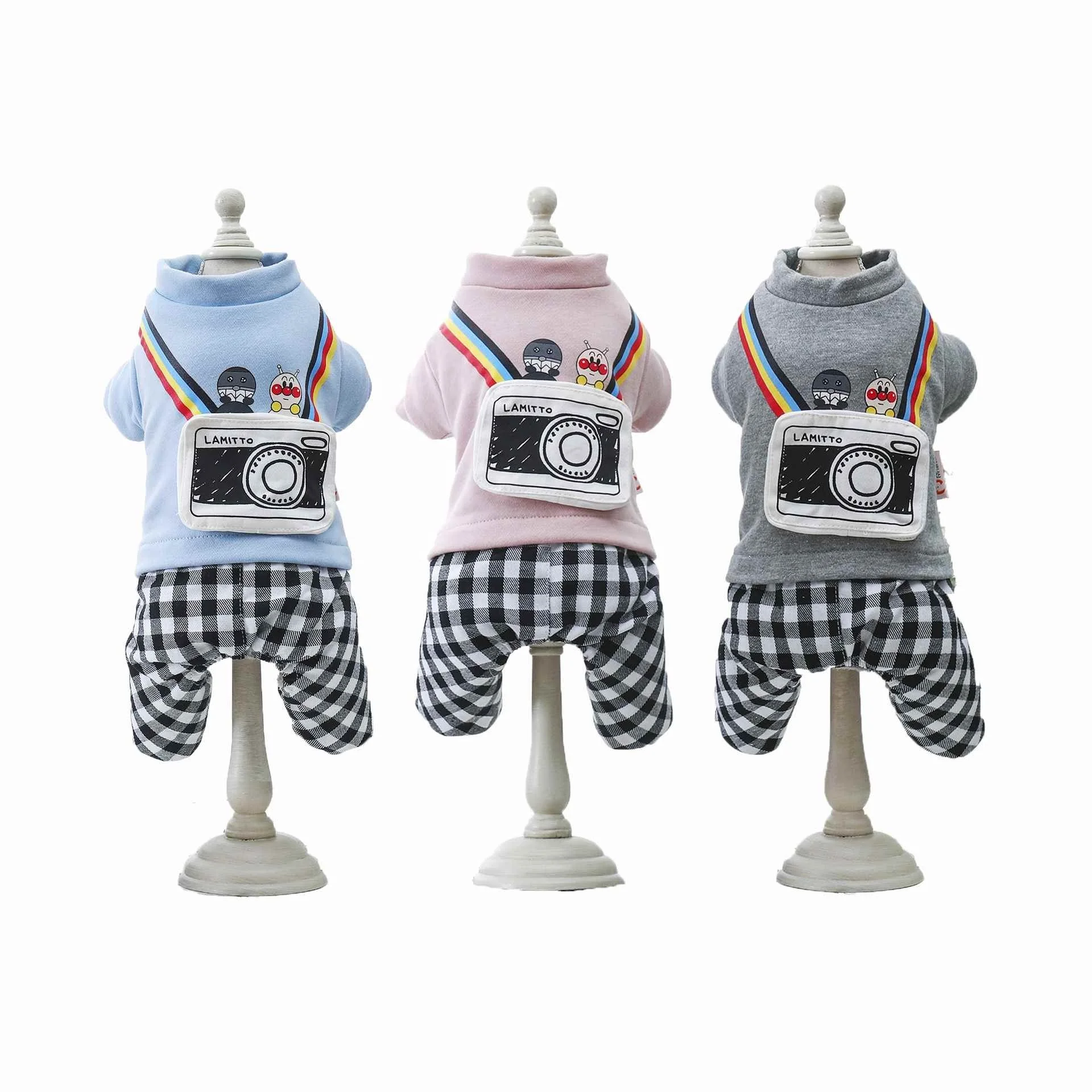 

Jhcentury 2021 Winter Pet Clothing Dogs Thicken Plus Cotton Warm Four-legged Cotton Jacket with Stand Collar, Picture