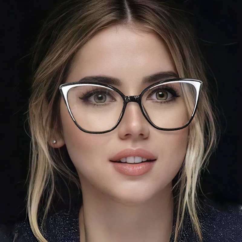 

Lmamba 2021 Retro Cat Eye Blue Light Blocking Glasses Eyeglasses Frames Men Women Optical Fashion Computer Glasses