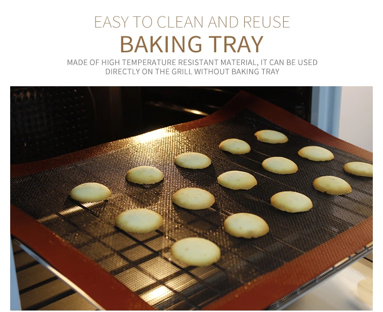 Nonstick Silicone Bread Baking Mat Oven Liner Perforated Steaming Mesh