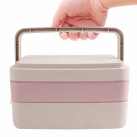

Car Portable Lunch Box With Tableware Cutlery Set For Kids Adults 2 or 3 Layers Portable Heated Lunch Box
