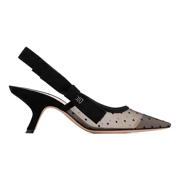 

Woman Sandals Point Toe transparent high heel Ladies sandals wedding shoes, Black
