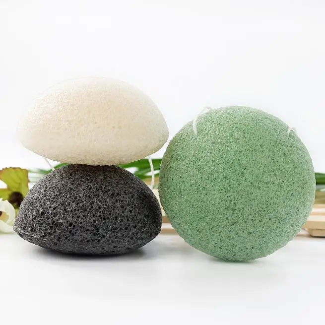 

Facial Cleansing Konjac Sponge Beauty Makeup Sponge Puff Forsense Oem Bamboo Charcoa Natural Customer Logo Cotton, Customized colors