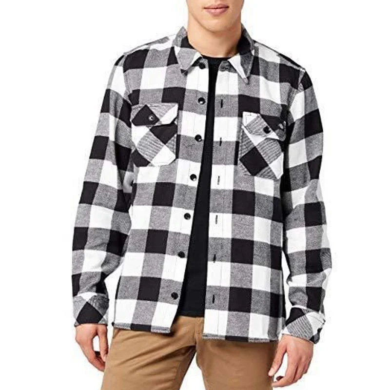

Latest fashion designer custom fancy 100% cotton plaid long sleeve men casual shirt for spring, Custom color