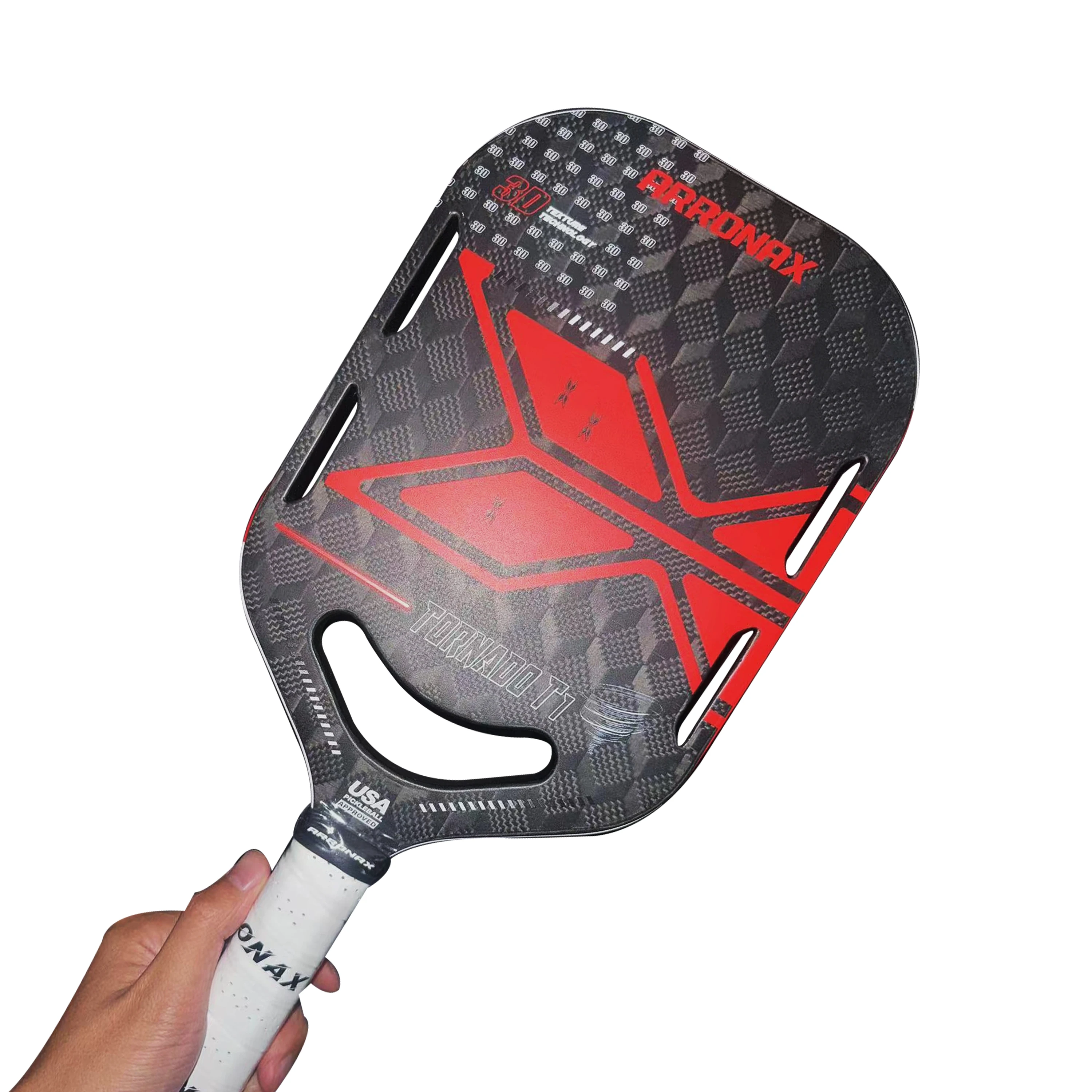 T700 3D 3K 18K Carbon Fiber Power Air Pickleball Paddle Thermoform Edgeless Open Throat Wood Sports Outdoor Approved