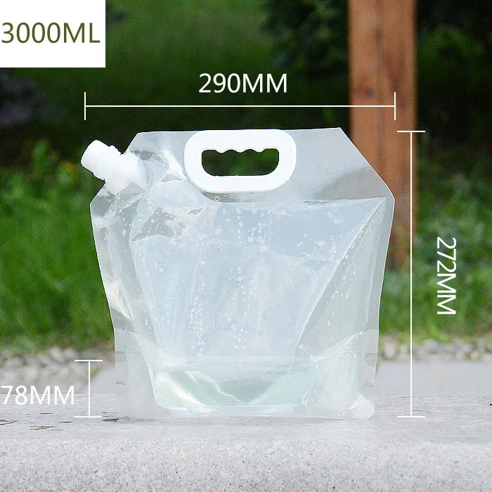 5l Sports Fold The Water Bag Plastic Drinking Water Bag Portable Water