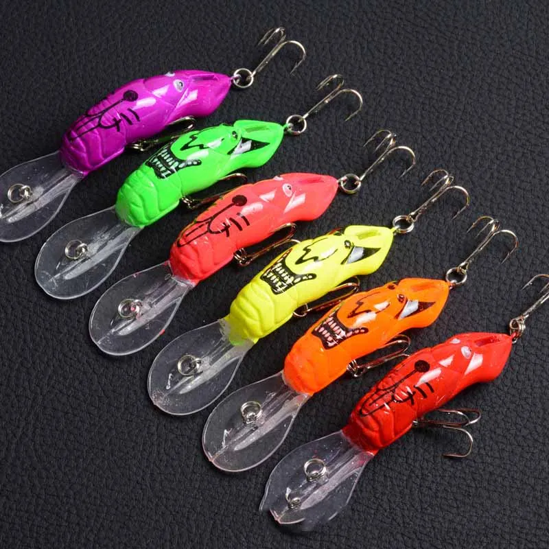 

Polychrome color false lure minnow bait  Artificial bait fishing hard lures, 6 colors