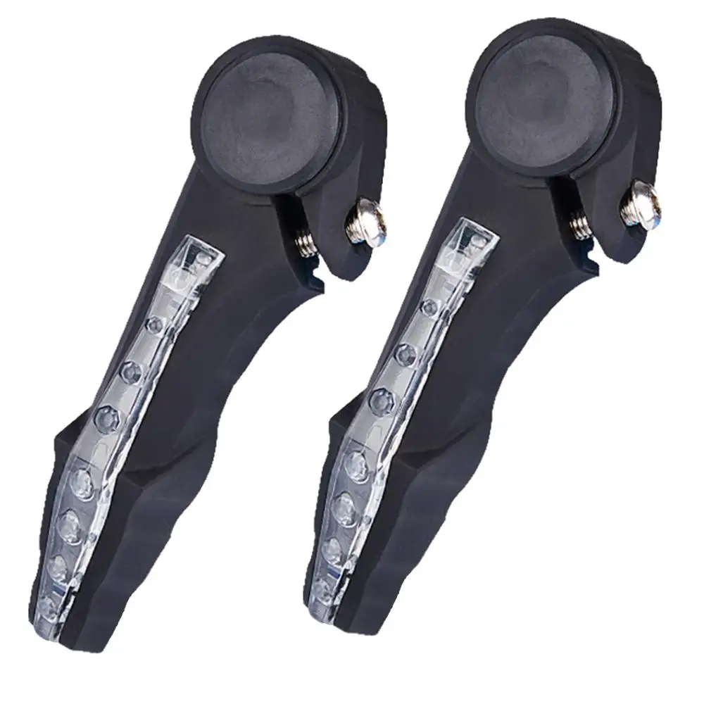 

1 Pair Bicycle Handlebar LED Turn Lights Flash Light Cycling Mountain Bike Handle Bar End Night Safety Warning Lamp Red Light