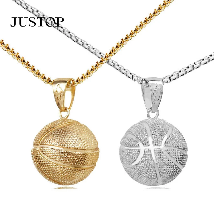 

European and American basketball Pendant Stainless Steel Men's fashion necklace wholesale Basketball Number Necklace For Boys