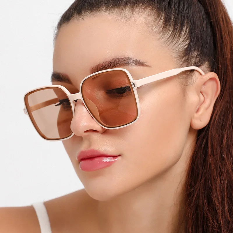 

Customize Logo Plastic Big Square Frame Oversize Eyewear Women Men Sun Glasses Shades Sunglass Occhiali Da Sole Firmati