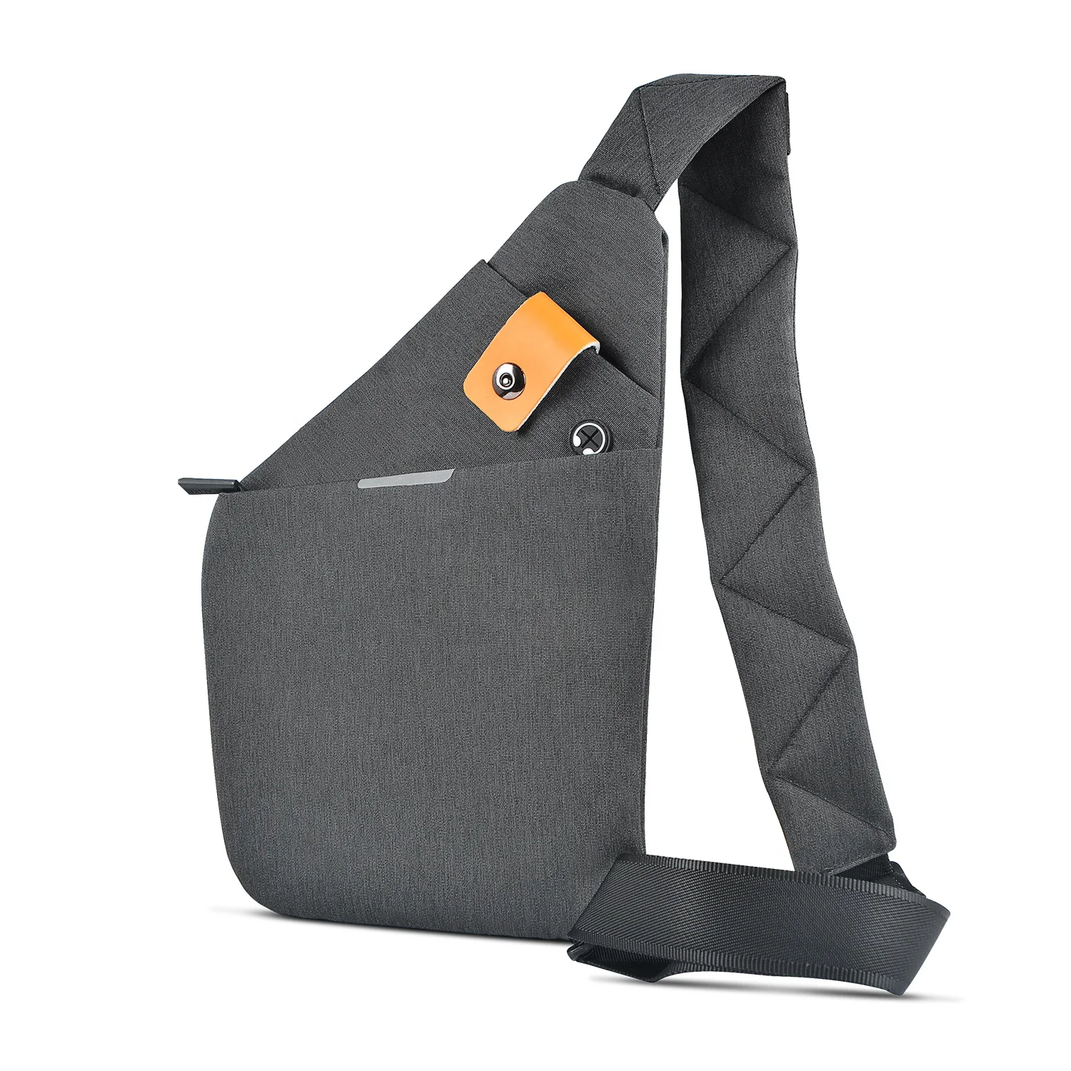 

Water-resistant traveling sling bag men shoulder leather backpack