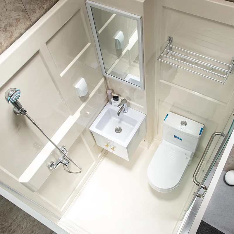 
All In One Prefab Bathroom Pods Prefabricated Modular Bathroom Units with Toilet 