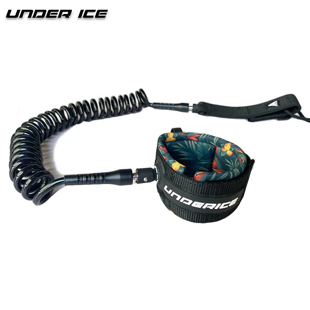 

UICE Premium Unique Design 7MM 8FT/9FT SUP paddle/iSUP Coiled Leash, Classic black