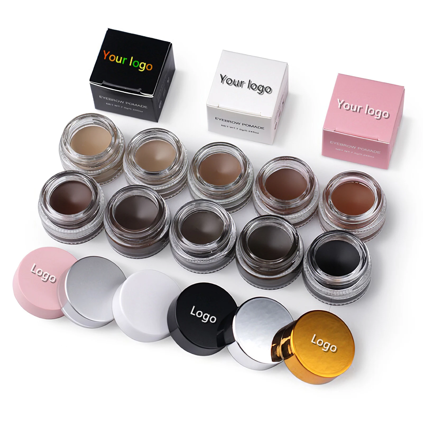 

Private Label Eyebrows Set Pigment Eyebrow Palette Custom Eyebrow Powder Kit