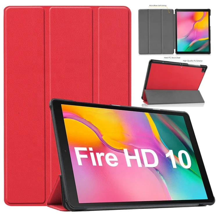 

For Amazon Fire HD 10 2021 tablet case Kindle e-book tri-fold leather case