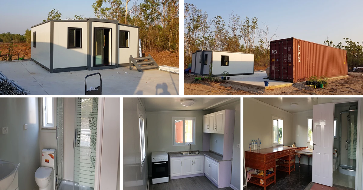 40ft Expandable Container House Kits Prefab Home Luxury For Living