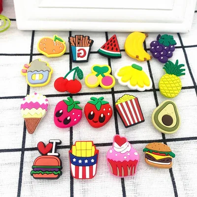 

wholesale fruit designer soft pvc Hamburg shoes charm custom For Crocks Clog Shoes Croc Shoe Charm, As picture