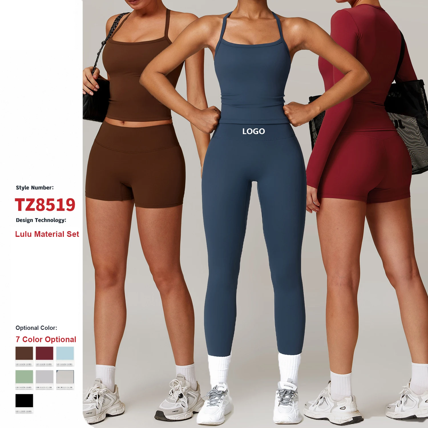 Custom Logo Winter Tight Workout Yoga Suit Quick-Drying Breathable Gym Fitness Clothes Outdoor Running Sports Yoga Set for Women