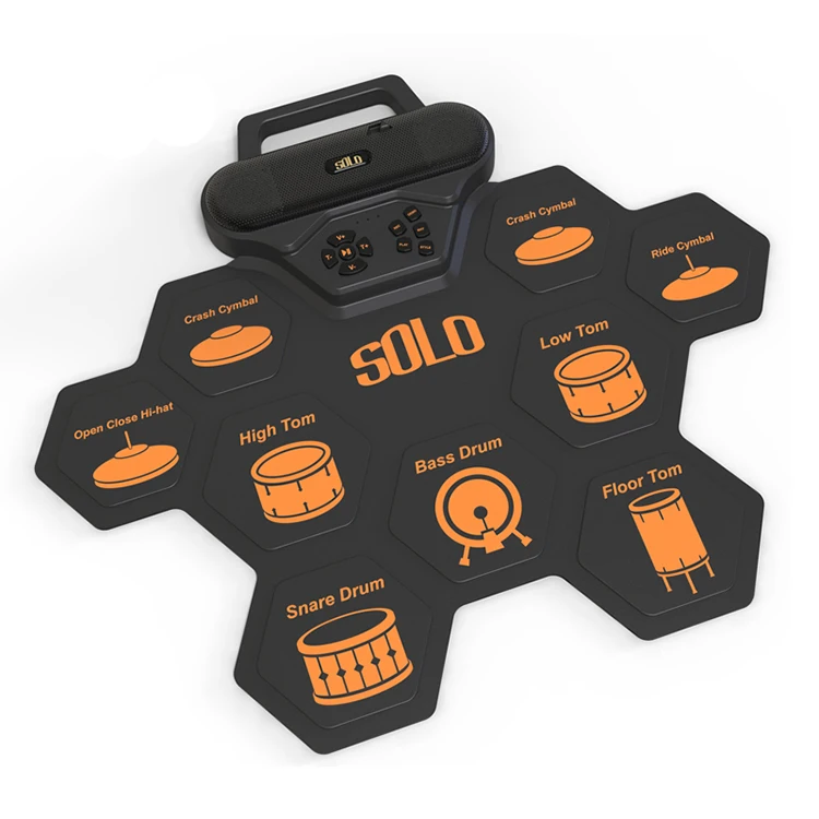 

SD-50 foldable silicone toy kit comes with audio, playable games, electronic digital hand-rolled electronic drum pad set