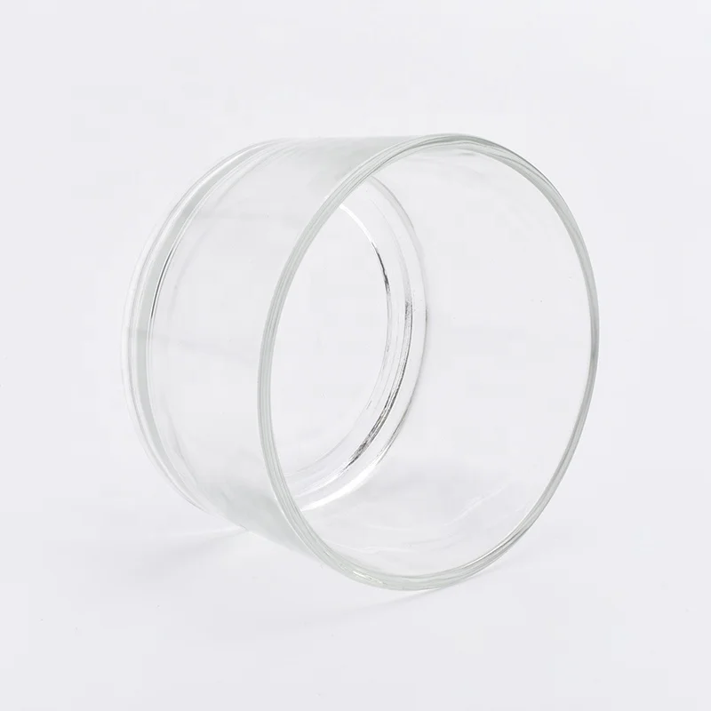 3 Wicks Empty Glass Candle Jars