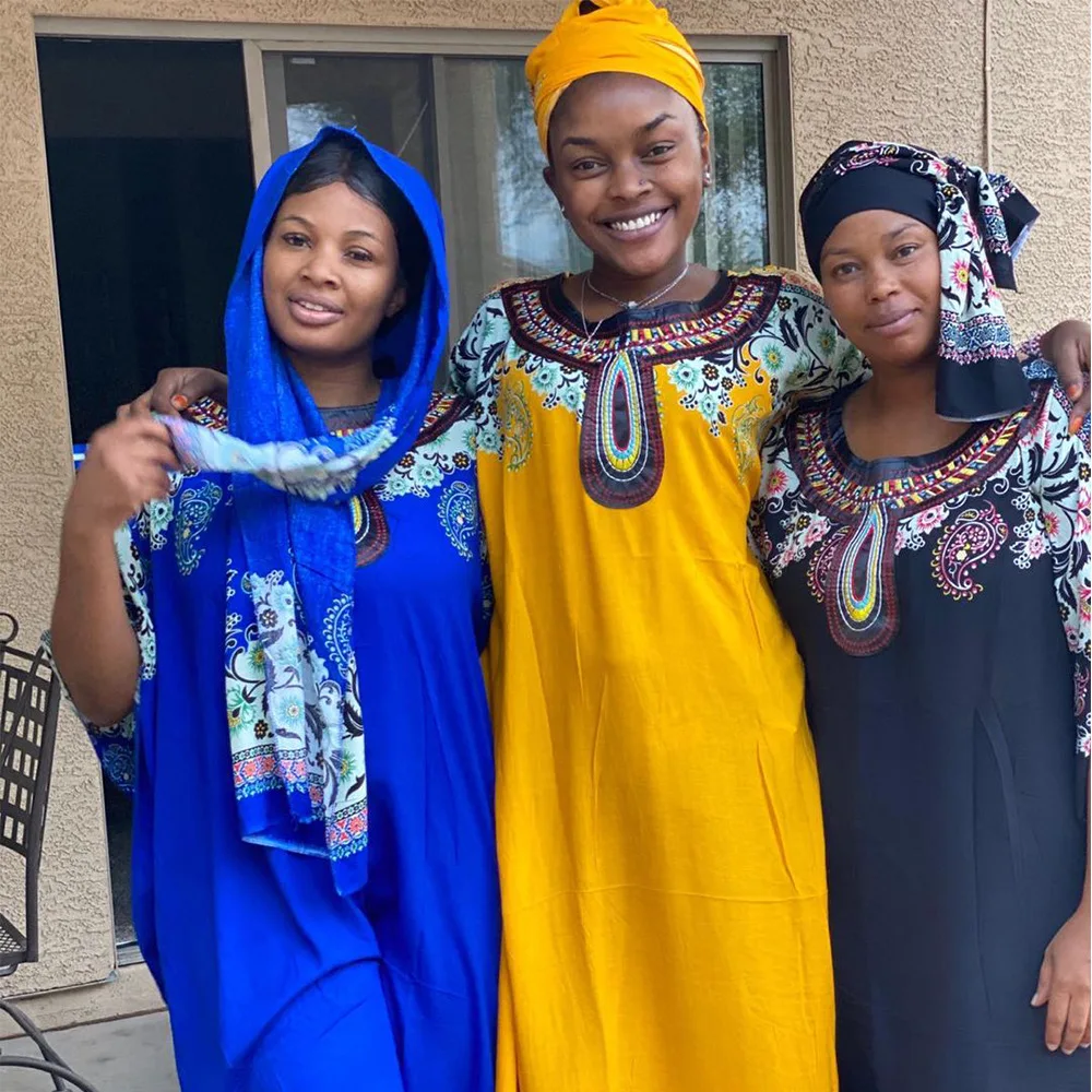 

New Arrival print african dress styles with various colors, Picture shows