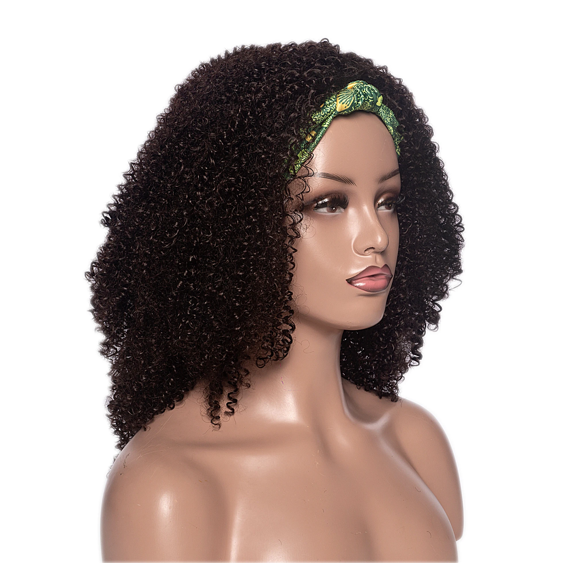 
Aishili high quality kinky curly wigs headband wigs for black women headband wig 