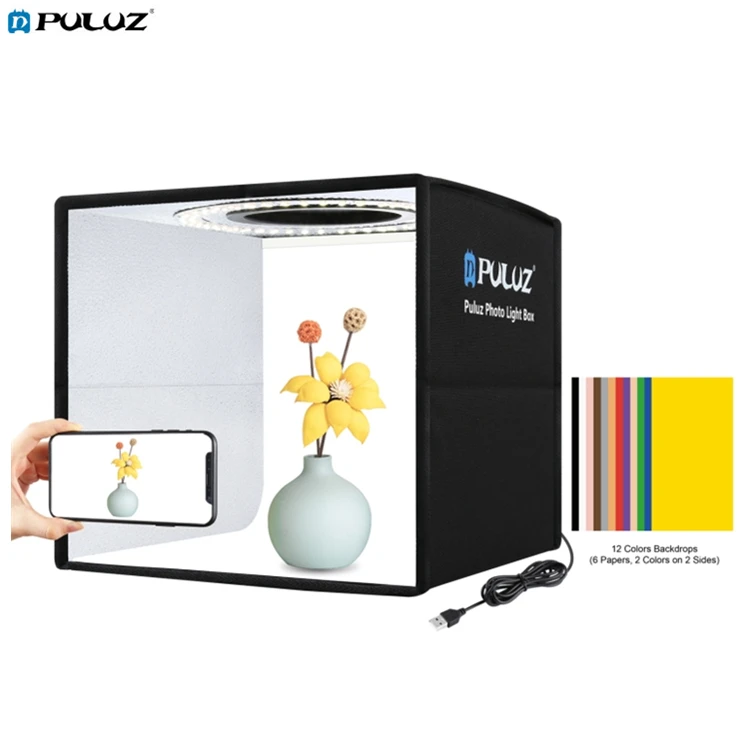 

Factory Price 25cm PULUZ Portable Photo Box Light Photo Lighting12 Colors Backgrounds Studio Shooting Tent Box Kits