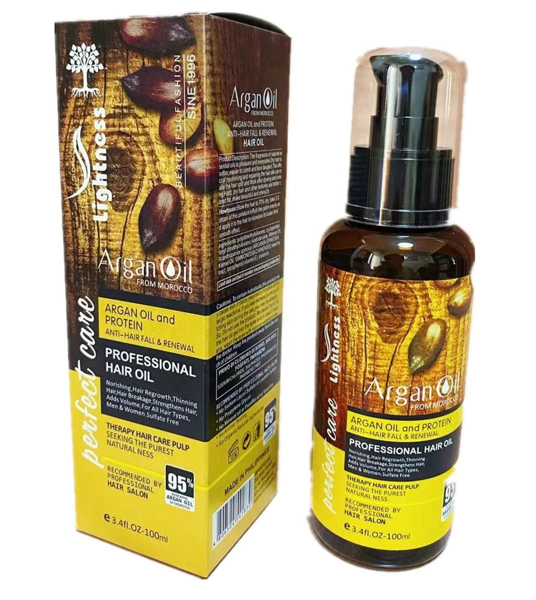 

Factory Wholesale high quality Natural Oil morocco Argan oil hair serum 100ML
