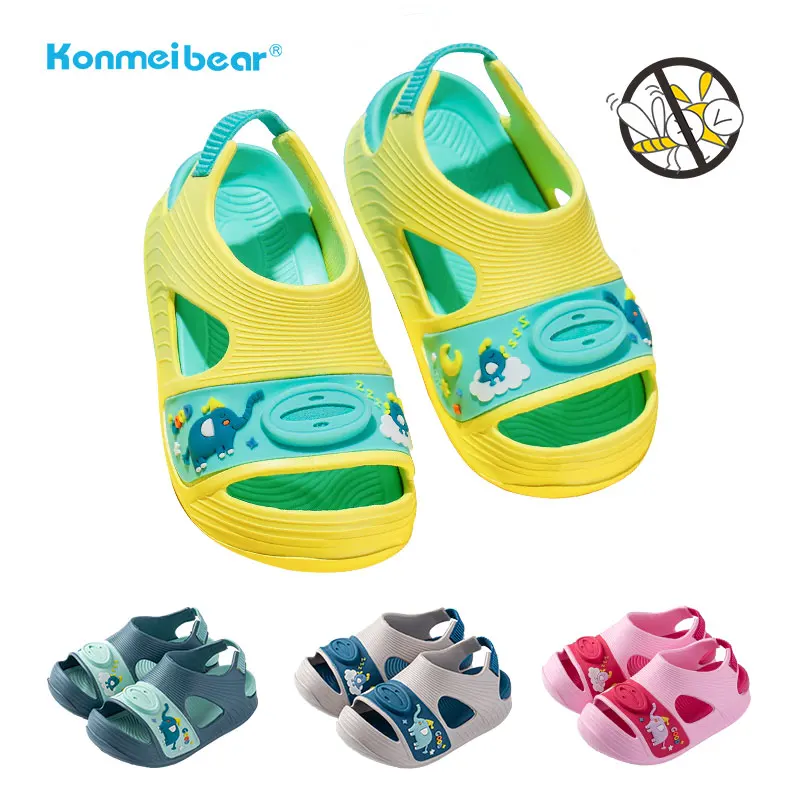 

High Quality Fashion Cartoon Animal EVA Injection Elegant Summer Light Flat Footwear Baby Boys Sandal, Pink/blue/yellow/grey