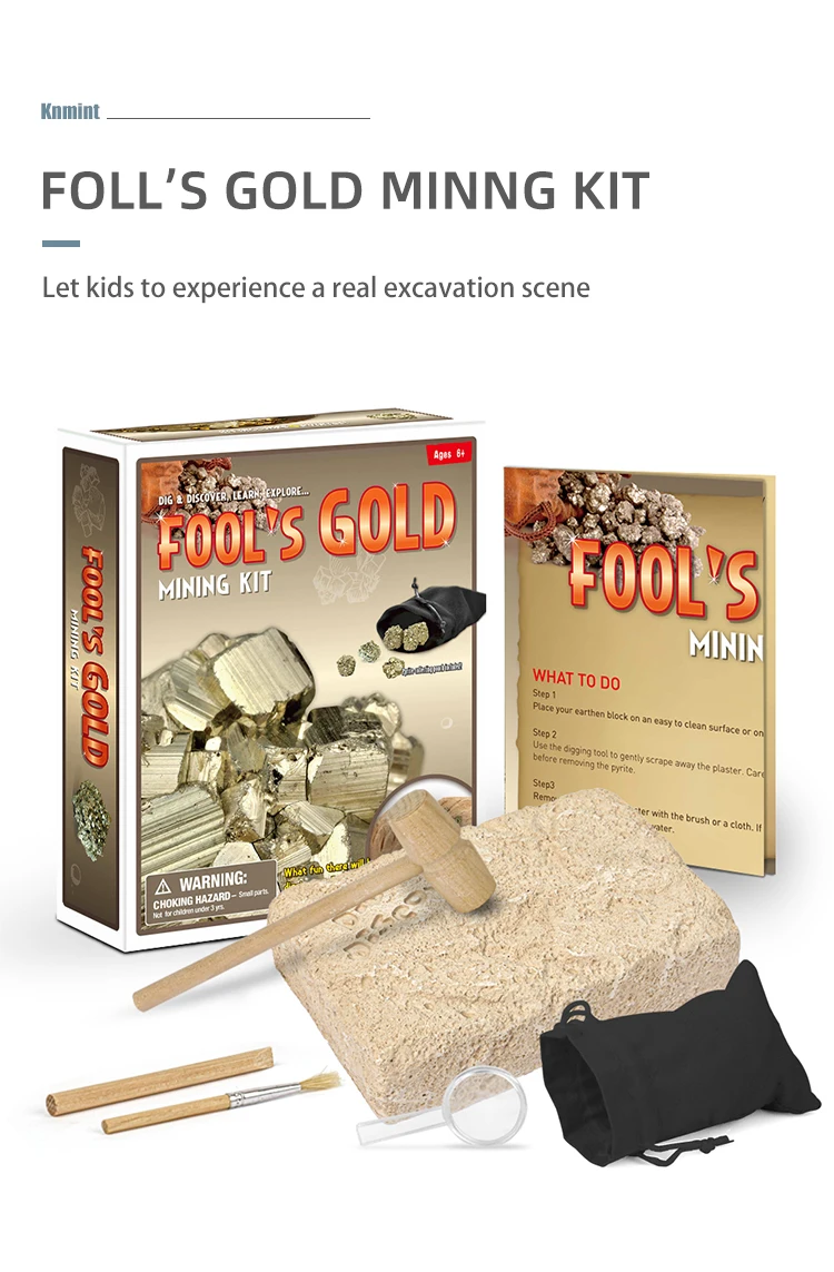 Kicko Excavation Kit - Gold Brick Dig Out - 8.25 Inch Gold Mining Set –  Razor Shopping US