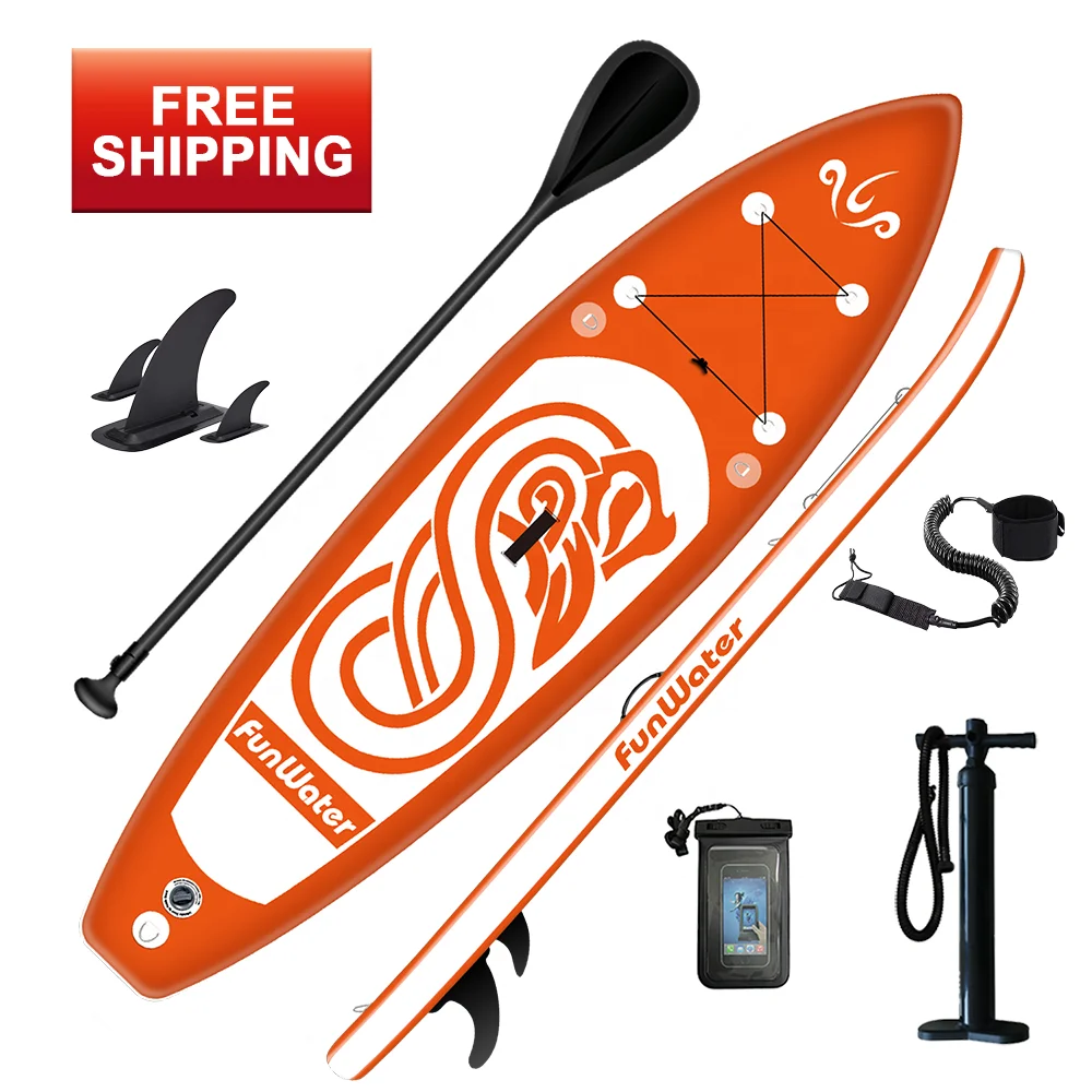 

FUNWATER Free shipping inflatable stand up paddle board prone paddle board surfboard size for unisex