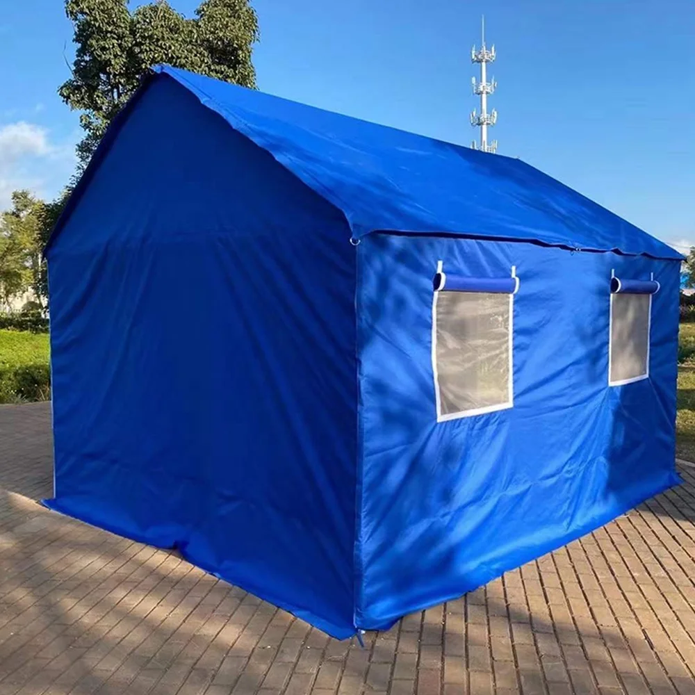 

3*4m survival shelter large natural disaster relief tent for sale, Blue