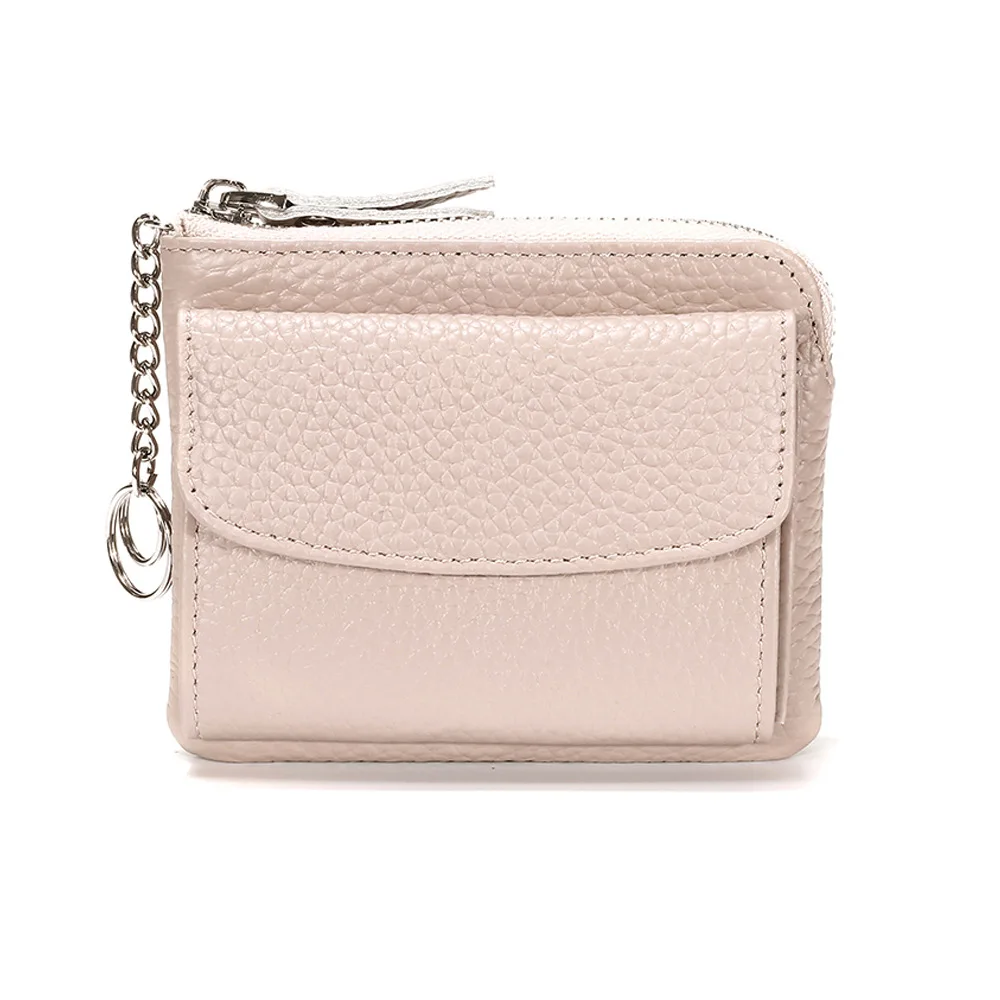 

Hot sell Fashion top layer leather purse front pocket card holder wallet women Casual wallet