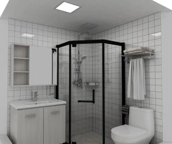 Todo En Uno Prefabricadas Ducha Smc Baño Prefabricado Para Hoteles