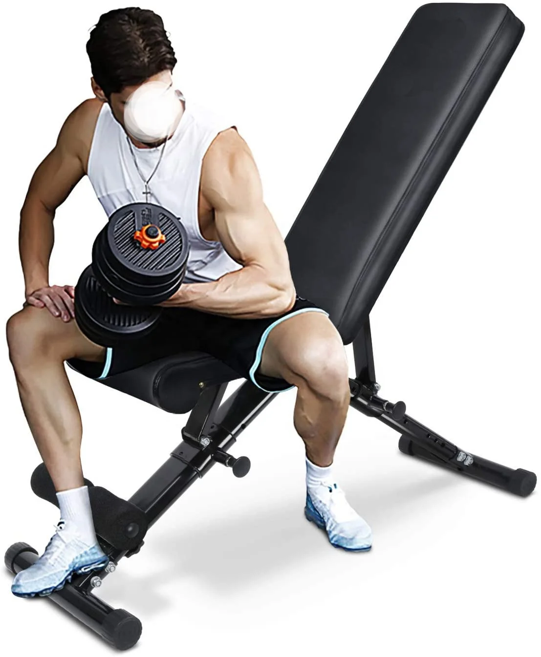 

Weight Bench, Adjustable Strength Training Bench for Workout with Fast Folding Bench