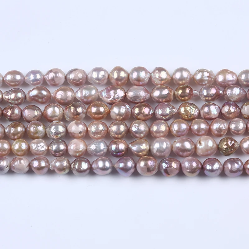 

10-12 mm Multi Color Fresh Water Cultured Edison Loose Pearl, Purple white pink