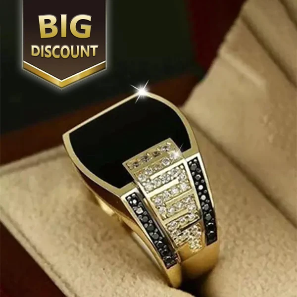 

Custom Anillos Para Hombre Anneau Anillos Fashion Hip Hop Jewelry Unique Wide Face Band Chunky Gold Plated Rings for Men