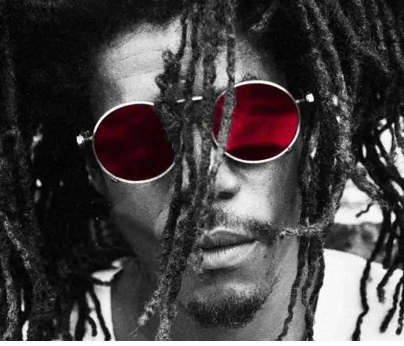 

Mocoo New Punk Style Sunglasses for men spring metal mirror legs personalized sunglasses for women 8478