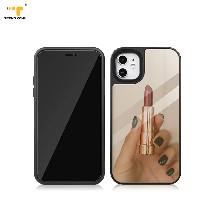

For iPhone 11 Electroplating Mirror Cell Phone Case Chain Phone Case Mirror