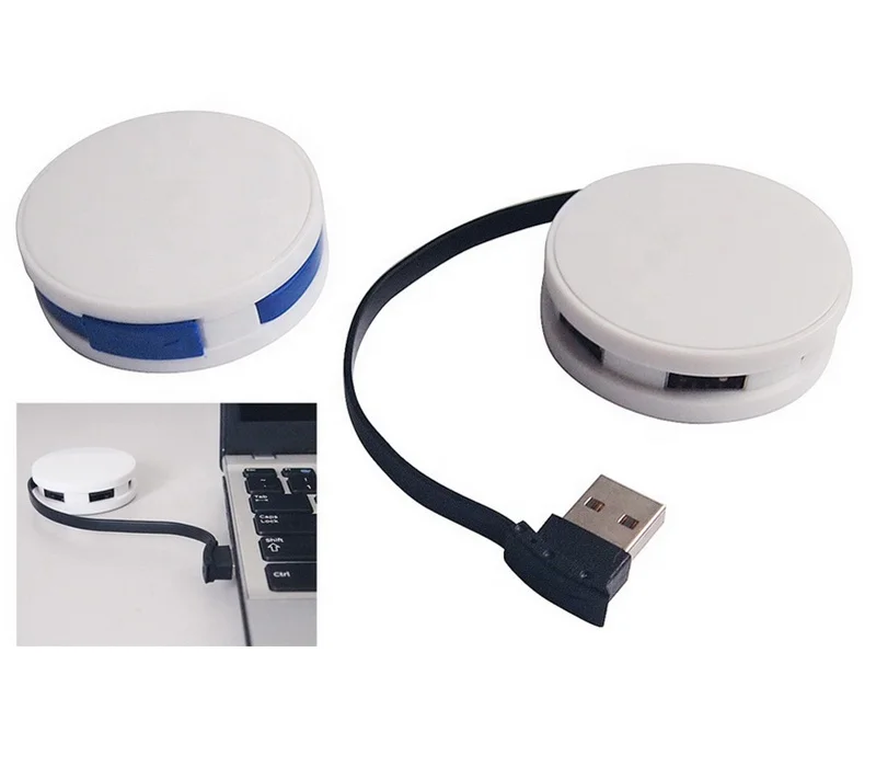 

Round shape 4 port USB hub for promotion, Customized