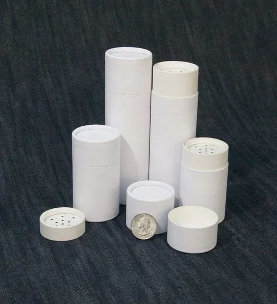 
Custom Printing Eco Powder Packaging Round Cardboard Canister Empty Paper Tube With Top Shaker 