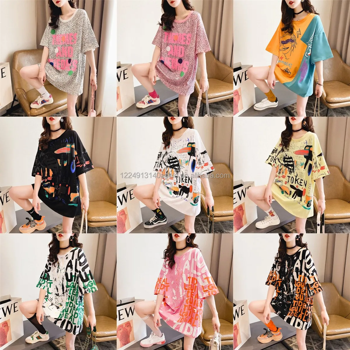 

women's cotton t-shirt oversized women printed tshirt plus size women casual t shirts ladies summer loose top